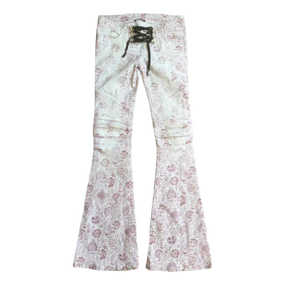 Pre-owned Balmain Trousers In Pink