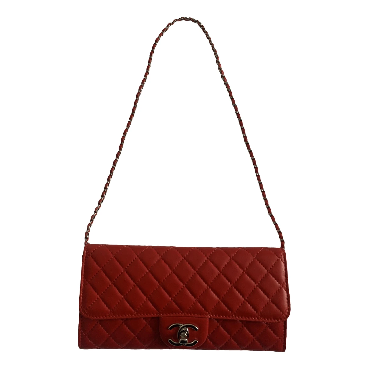 Pre-owned Chanel Timeless/classique Leather Crossbody Bag In Red