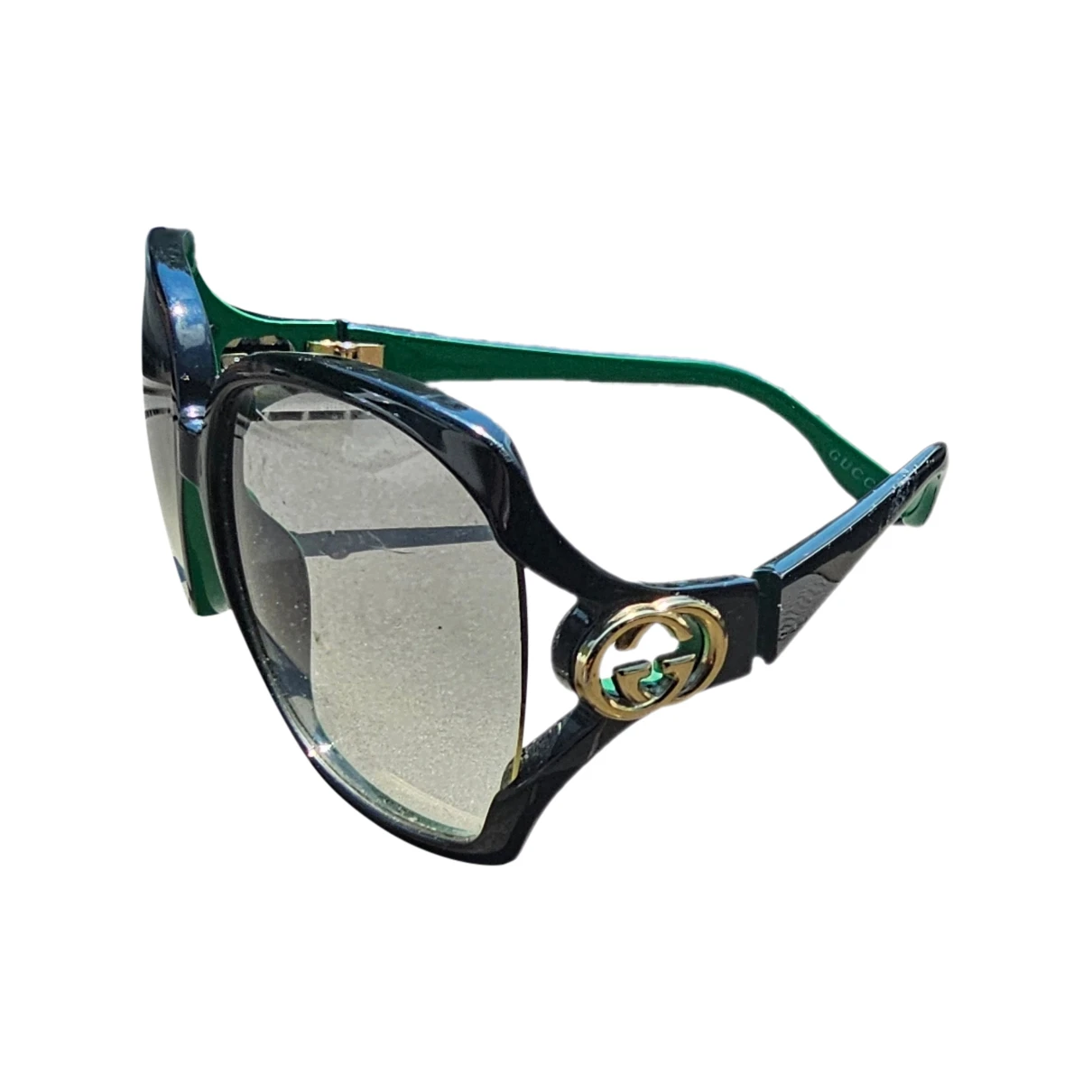 Pre-owned Gucci Goggle Glasses In Black