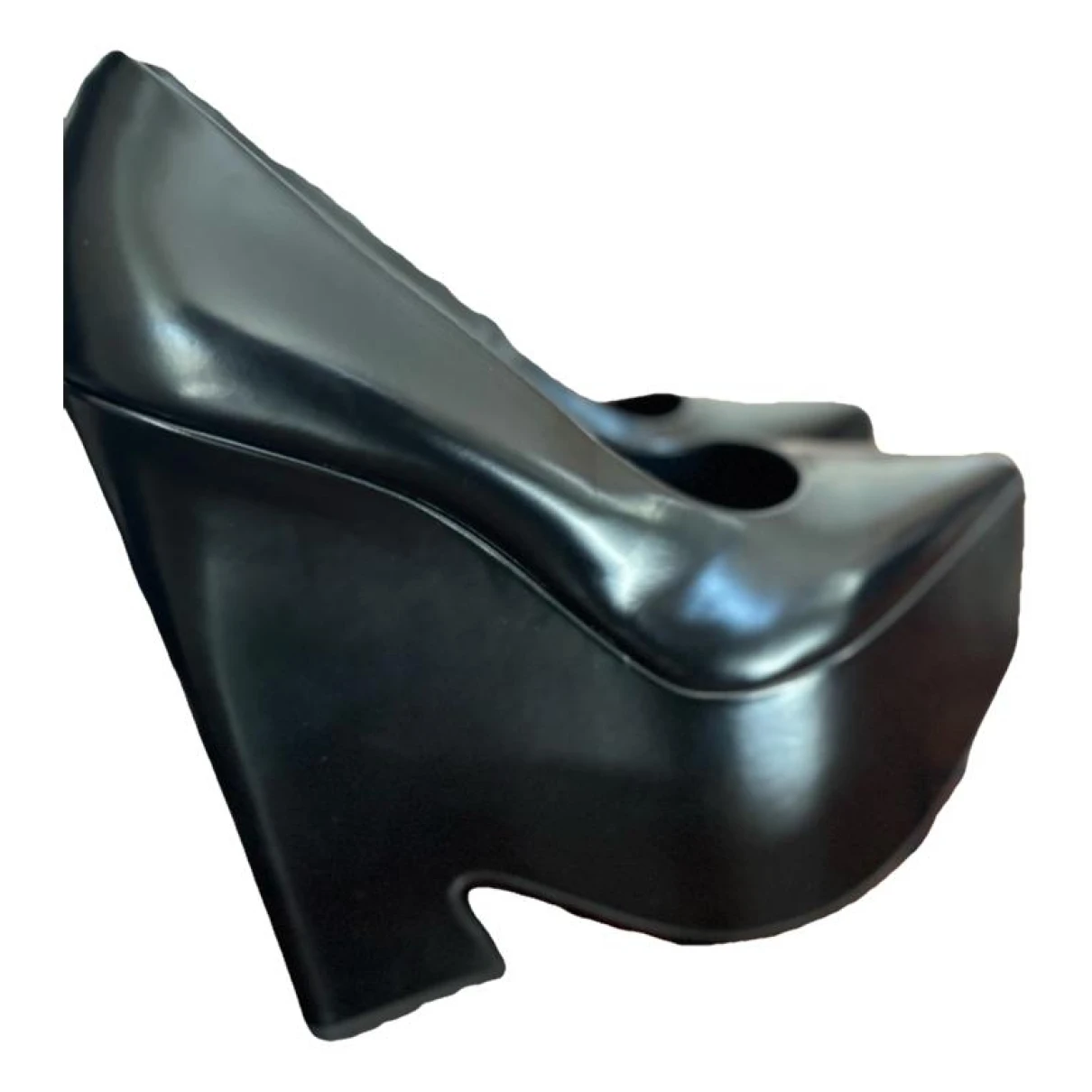 Pre-owned Versace Leather Mules & Clogs In Black