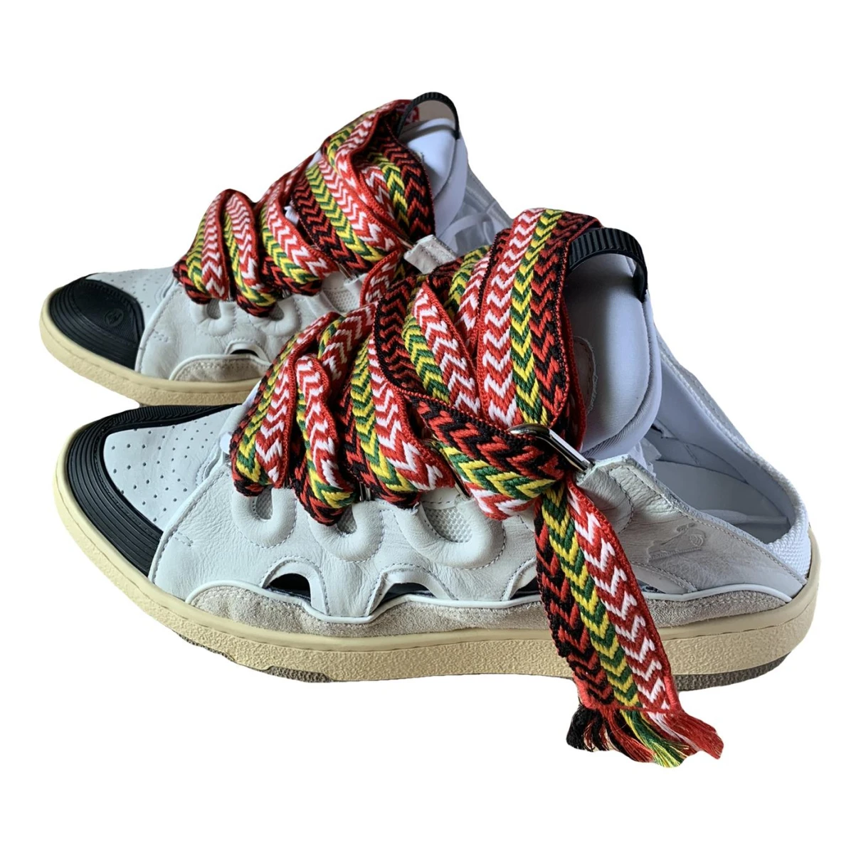 Pre-owned Lanvin Leather Low Trainers In Multicolour