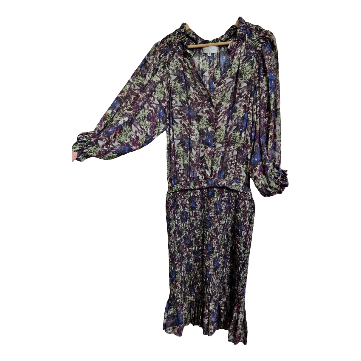 Pre-owned Rebecca Vallance Silk Dress In Multicolour