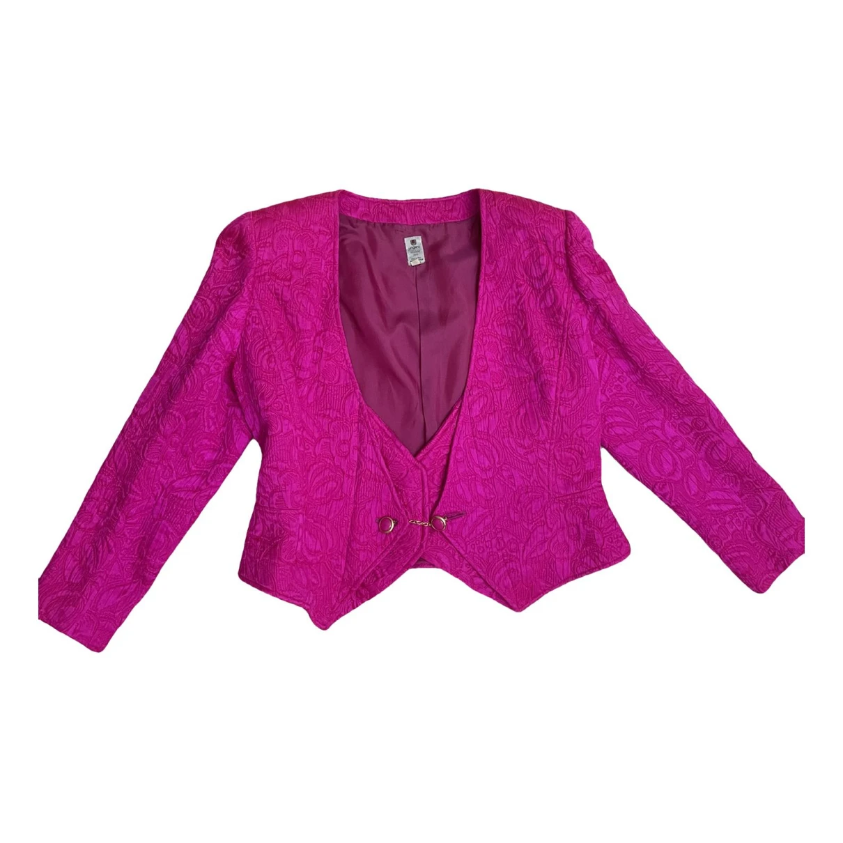Pre-owned Emanuel Ungaro Silk Short Vest In Pink