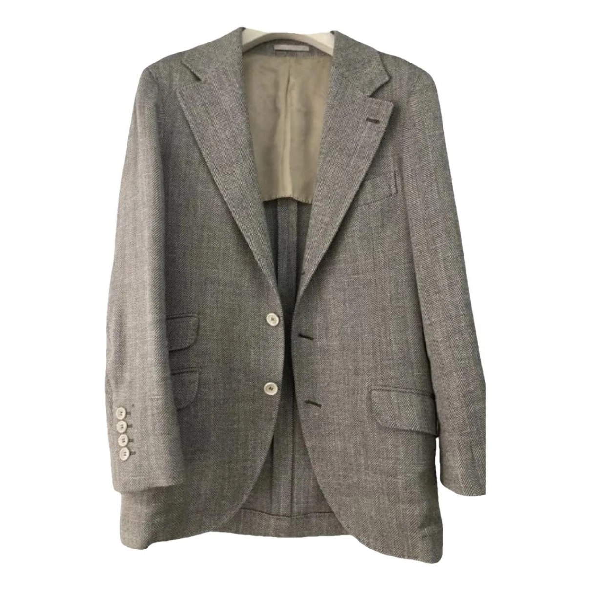 Pre-owned Brunello Cucinelli Wool Jacket In Grey