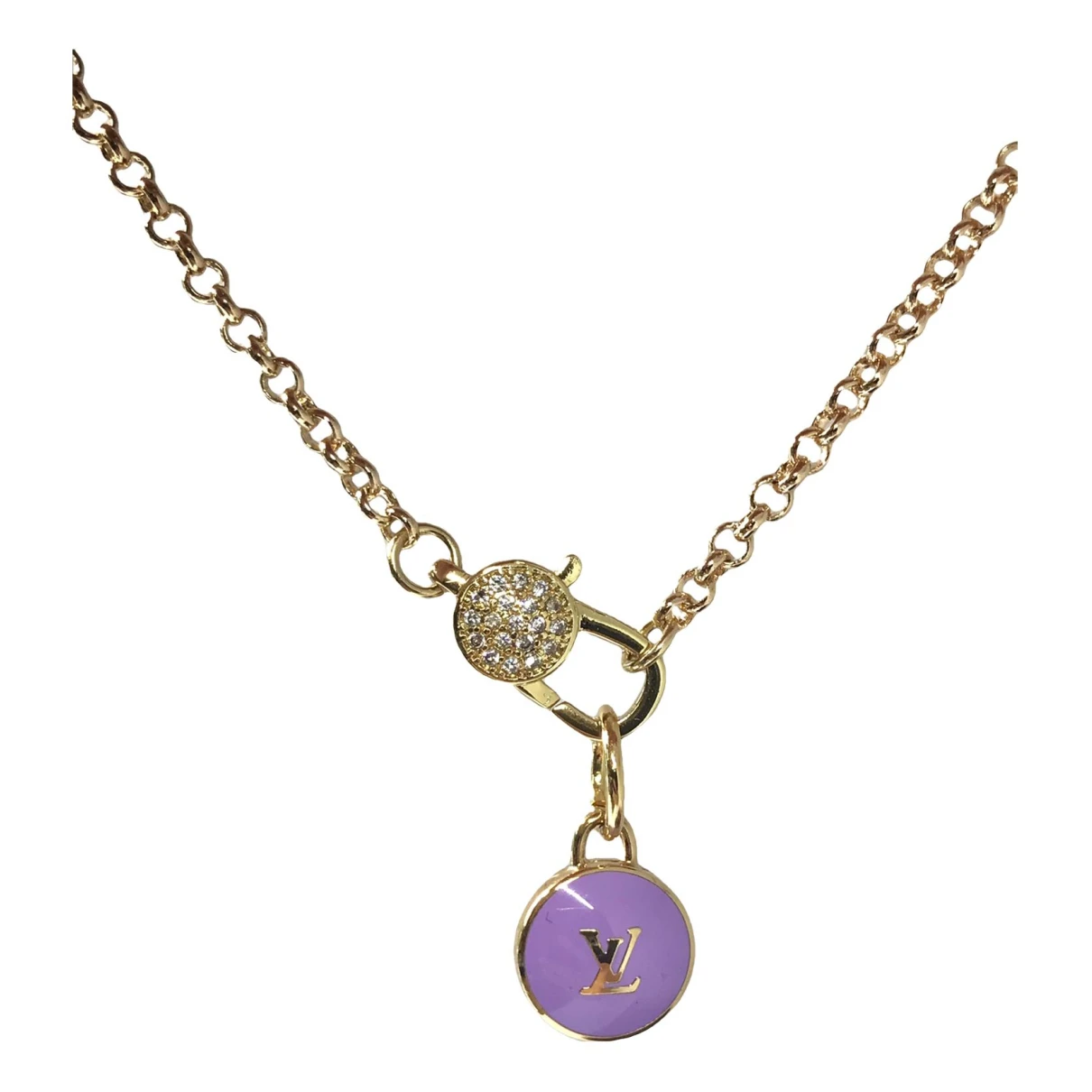 Pre-owned Louis Vuitton Necklace In Purple