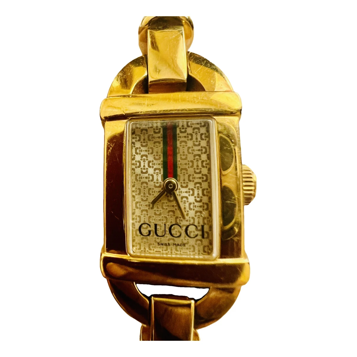 Pre-owned Gucci Bamboo Yellow Gold Watch