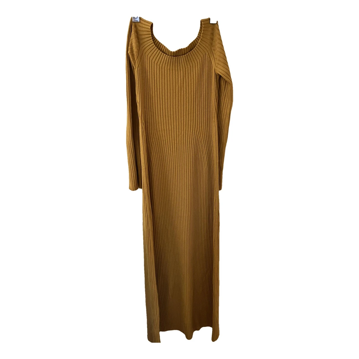 Pre-owned Chloé Wool Maxi Dress In Yellow