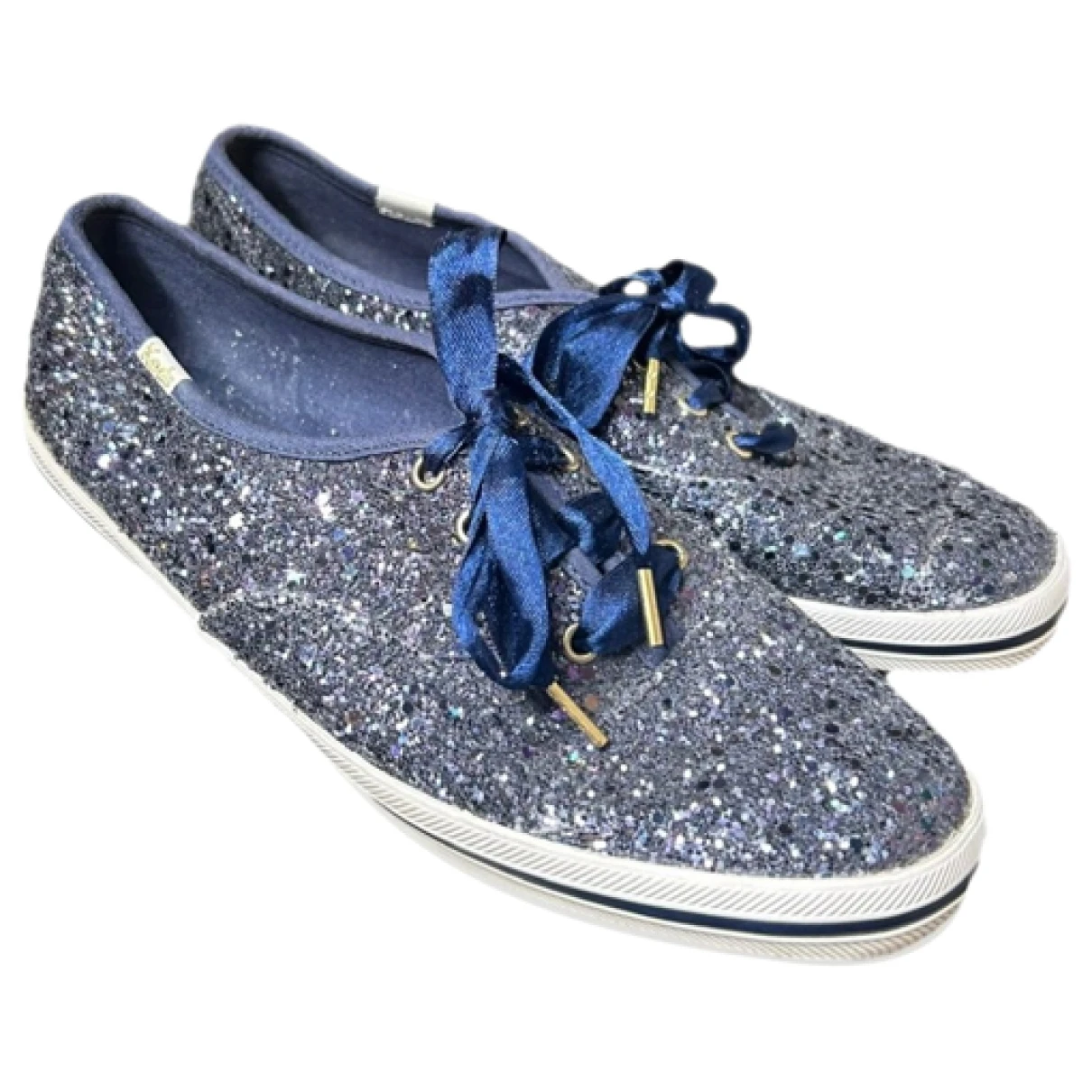Pre-owned Keds Glitter Trainers In Navy