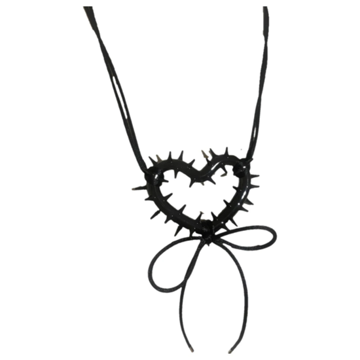 Pre-owned Hugo Kreit Long Necklace In Black