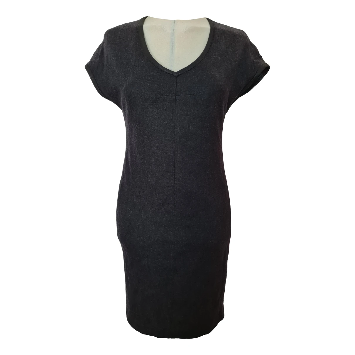 Pre-owned Luisa Cerano Wool Mid-length Dress In Black