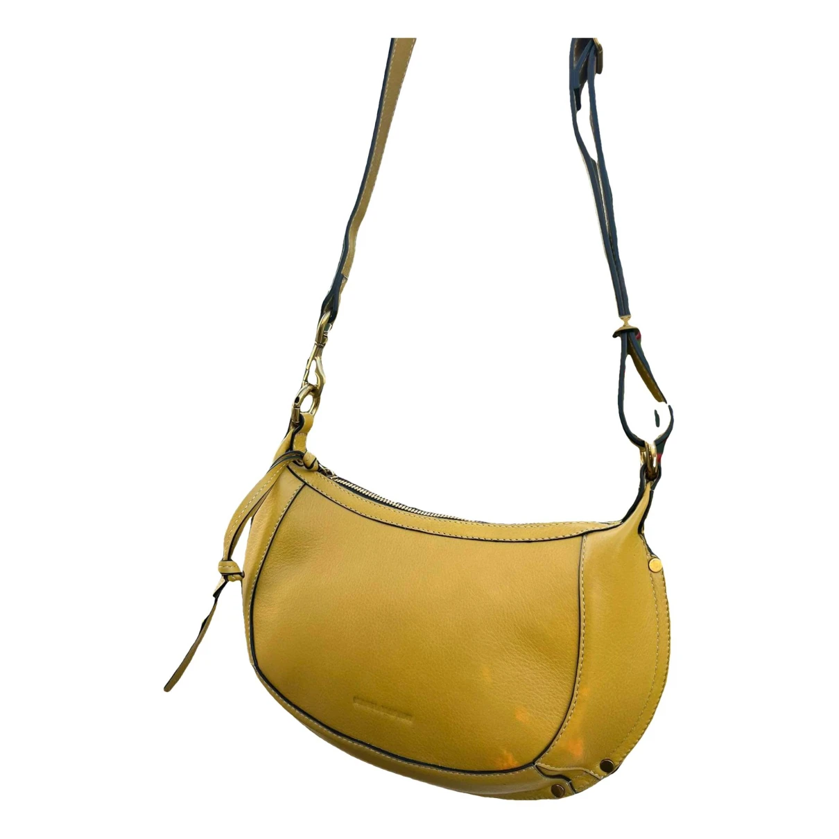 Pre-owned Isabel Marant Oksan Moon Leather Handbag In Yellow