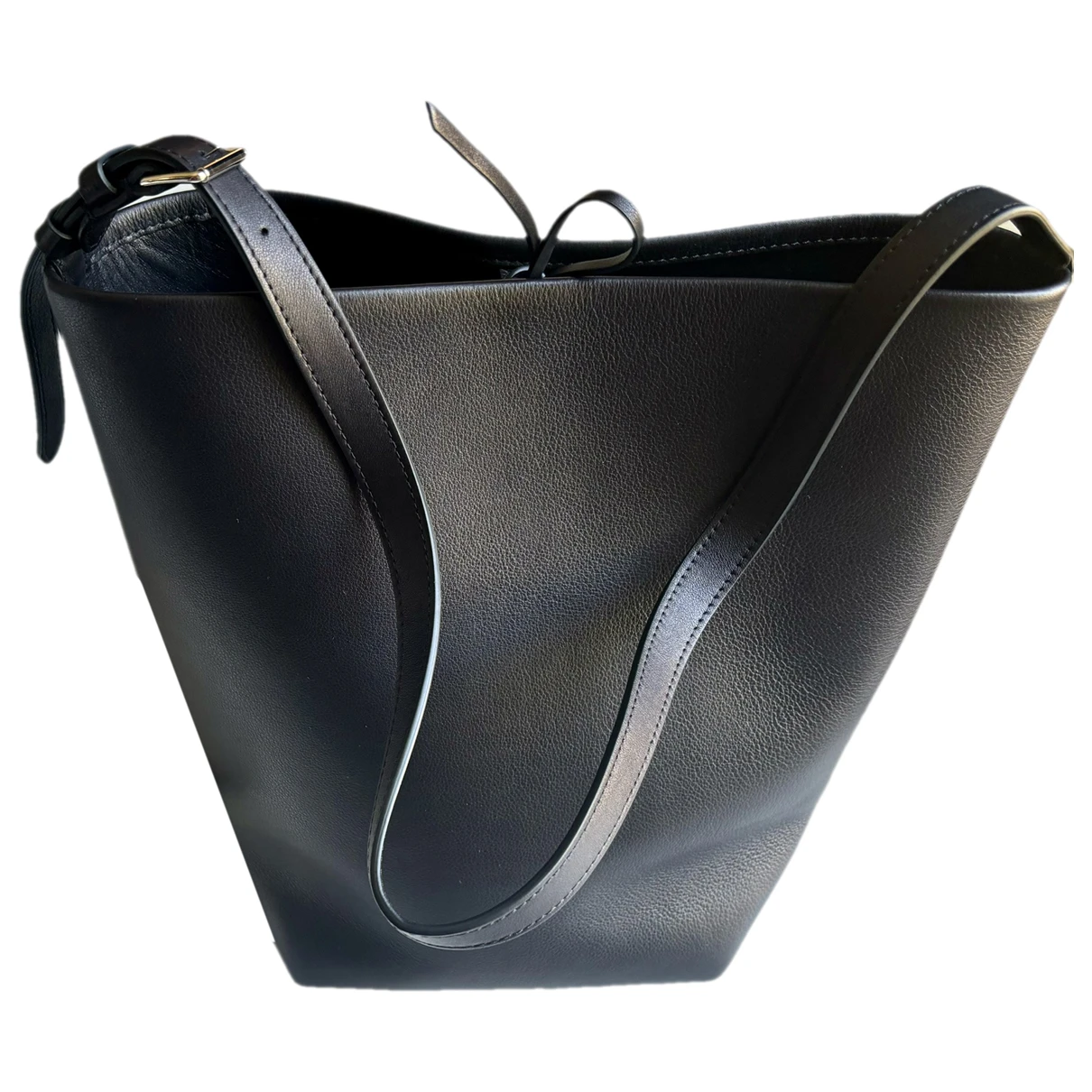 Pre-owned The Row Park N/s Leather Tote In Black