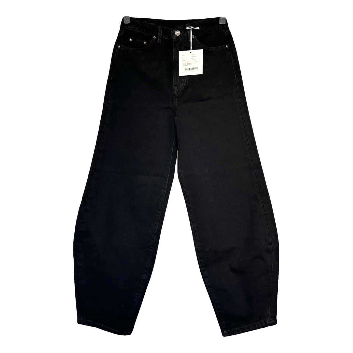 Pre-owned Totême Barrel Jeans In Black