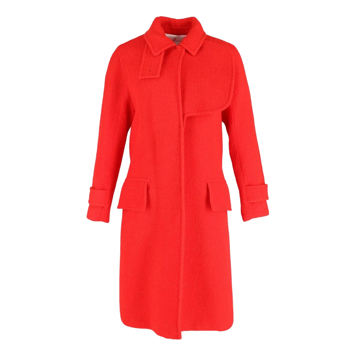 Pre-owned Victoria Beckham Wool Coat In Red
