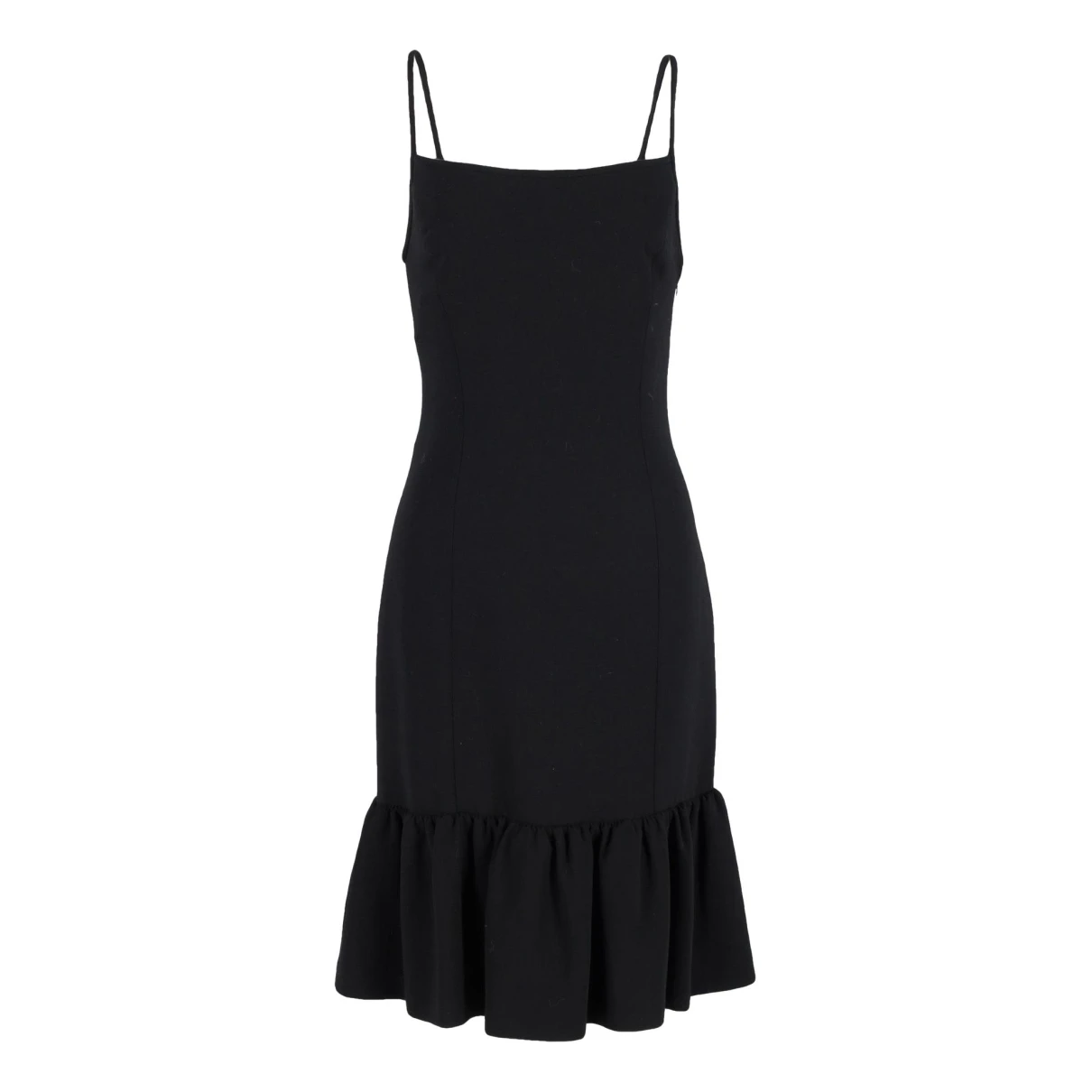 Pre-owned Lauren Ralph Lauren Wool Mini Dress In Black
