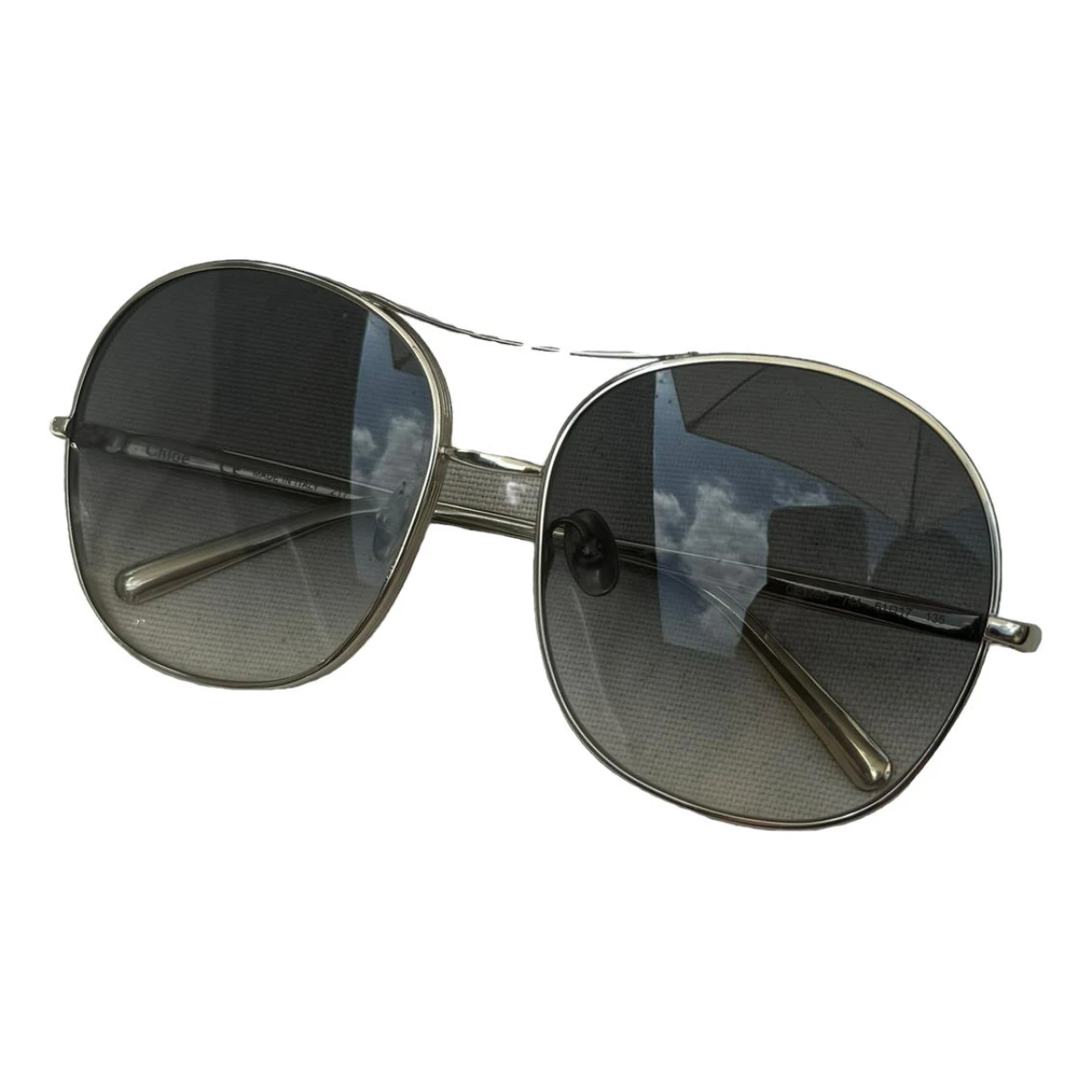 Pre-owned Chloé Oversized Sunglasses In Grey