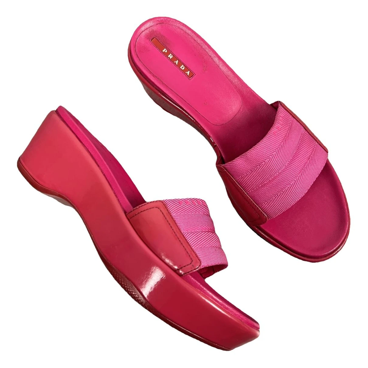 Pre-owned Prada Sandals In Pink