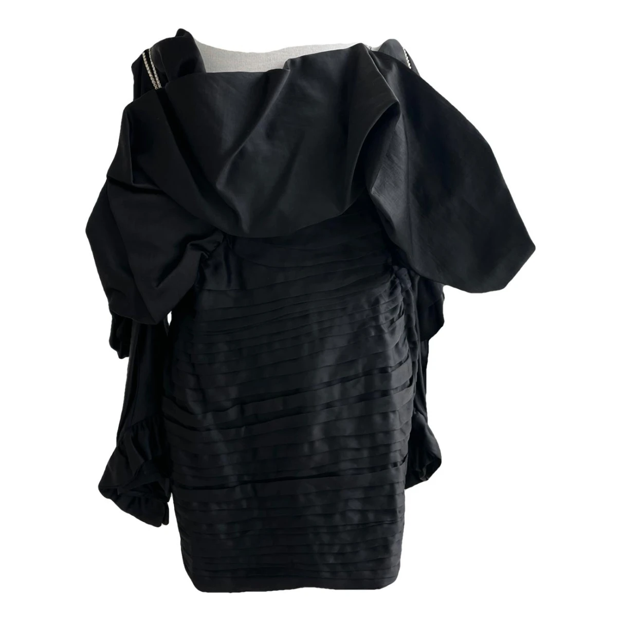Pre-owned Magda Butrym Silk Mini Dress In Black