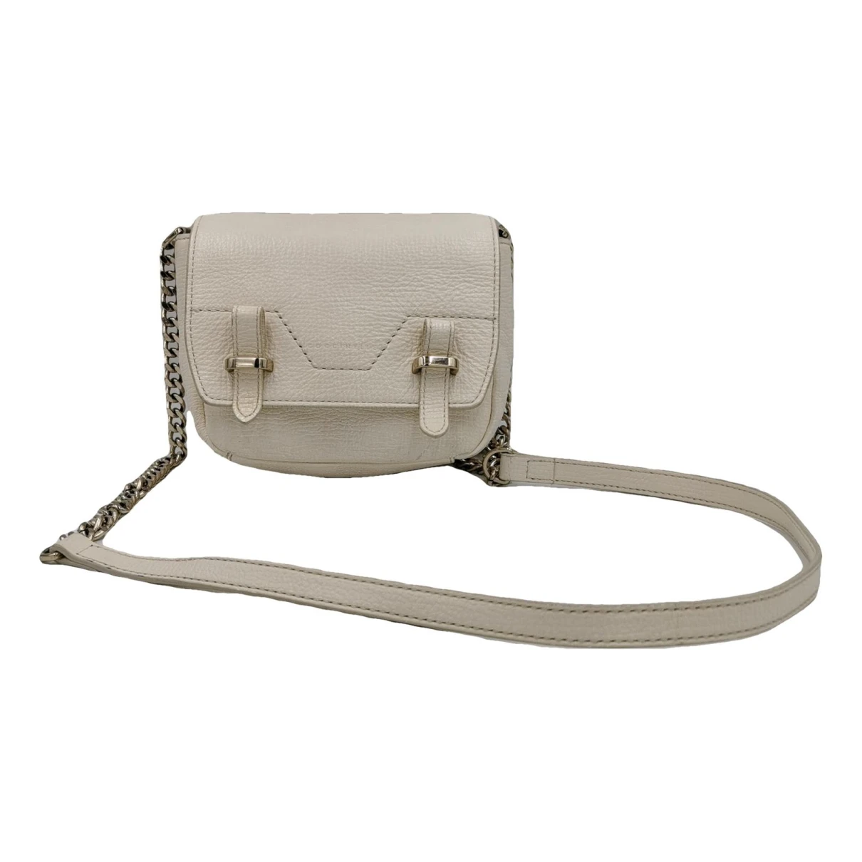 Pre-owned Coccinelle Leather Crossbody Bag In White