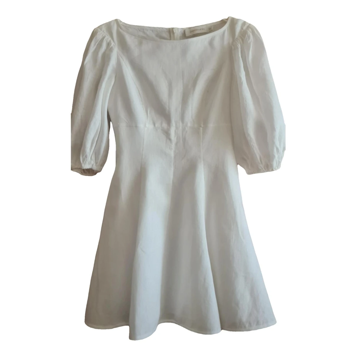 Pre-owned Zimmermann Linen Dress In White