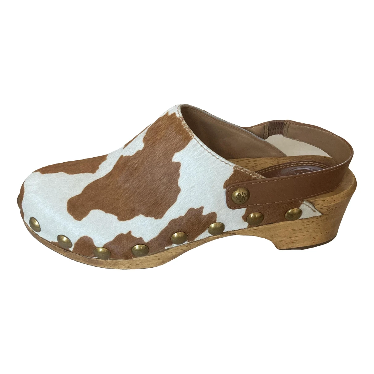 Pre-owned Tory Burch Leather Mules & Clogs In Brown