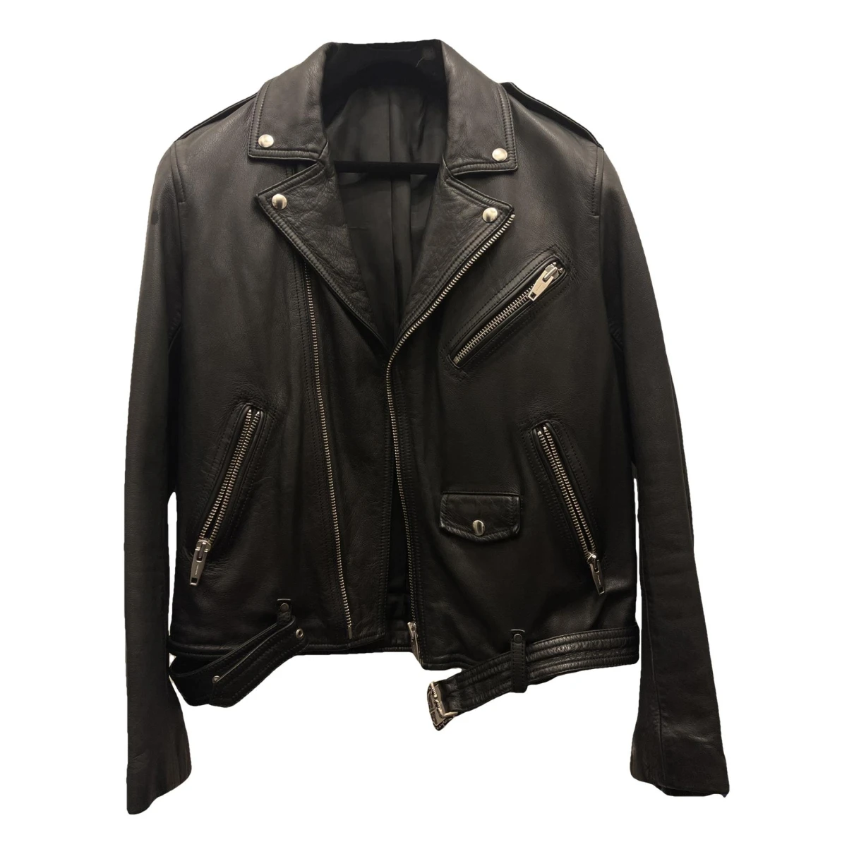 Pre-owned The Kooples Fall Winter 2019 Leather Jacket In Black
