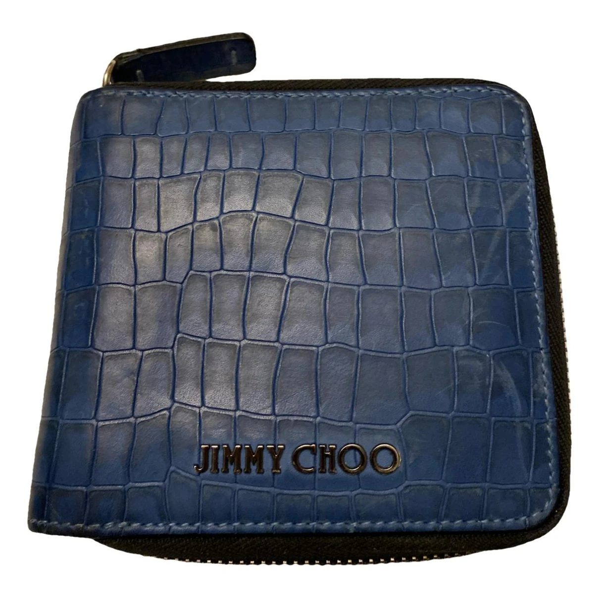 Pre-owned Jimmy Choo Leather Wallet In Blue