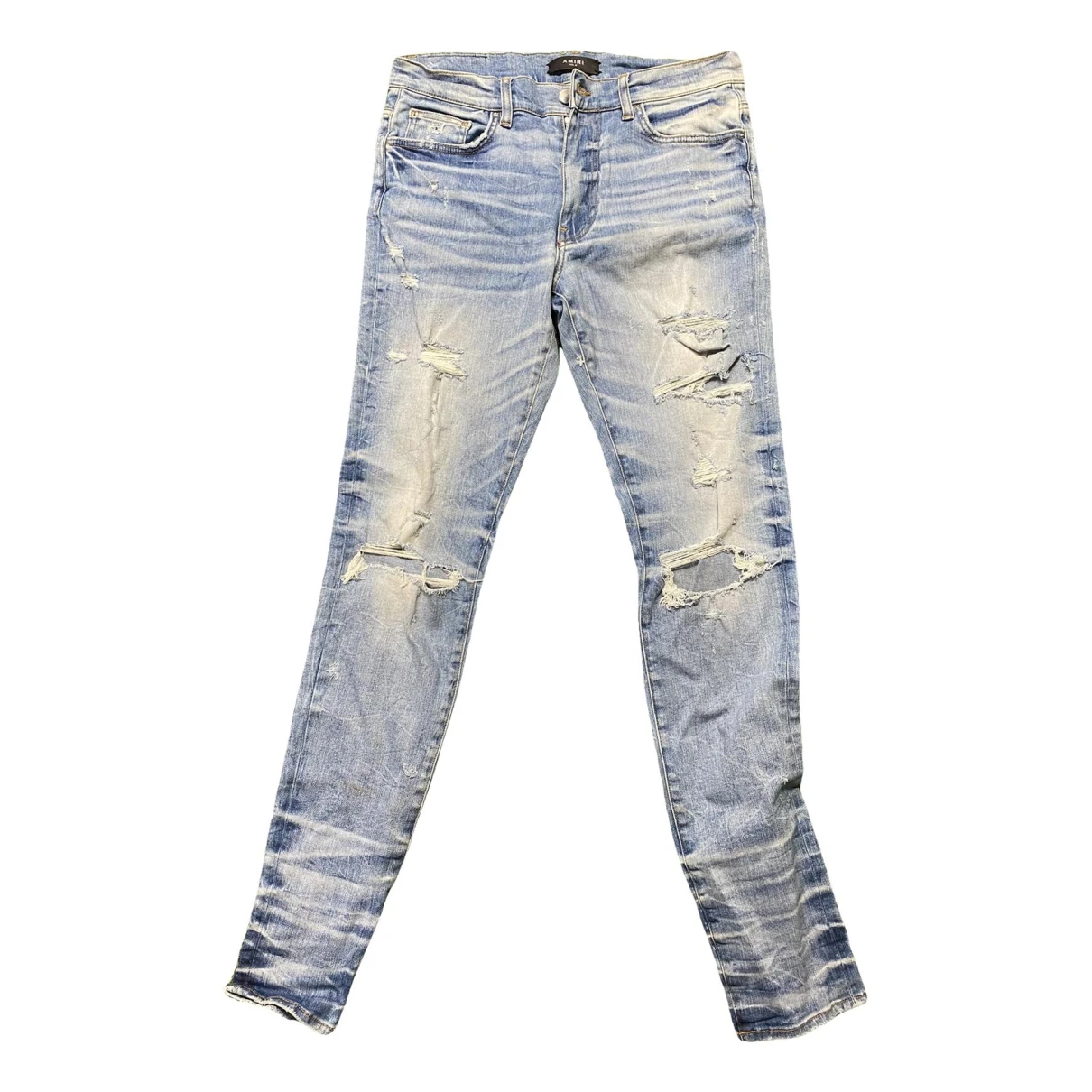 Pre-owned Amiri Straight Jeans In Blue