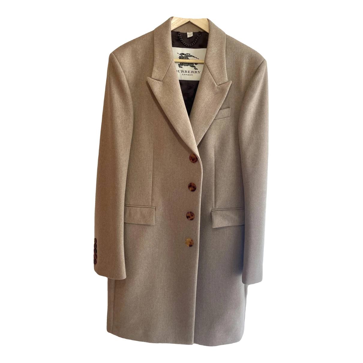 Pre-owned Burberry Wool Jacket In Camel