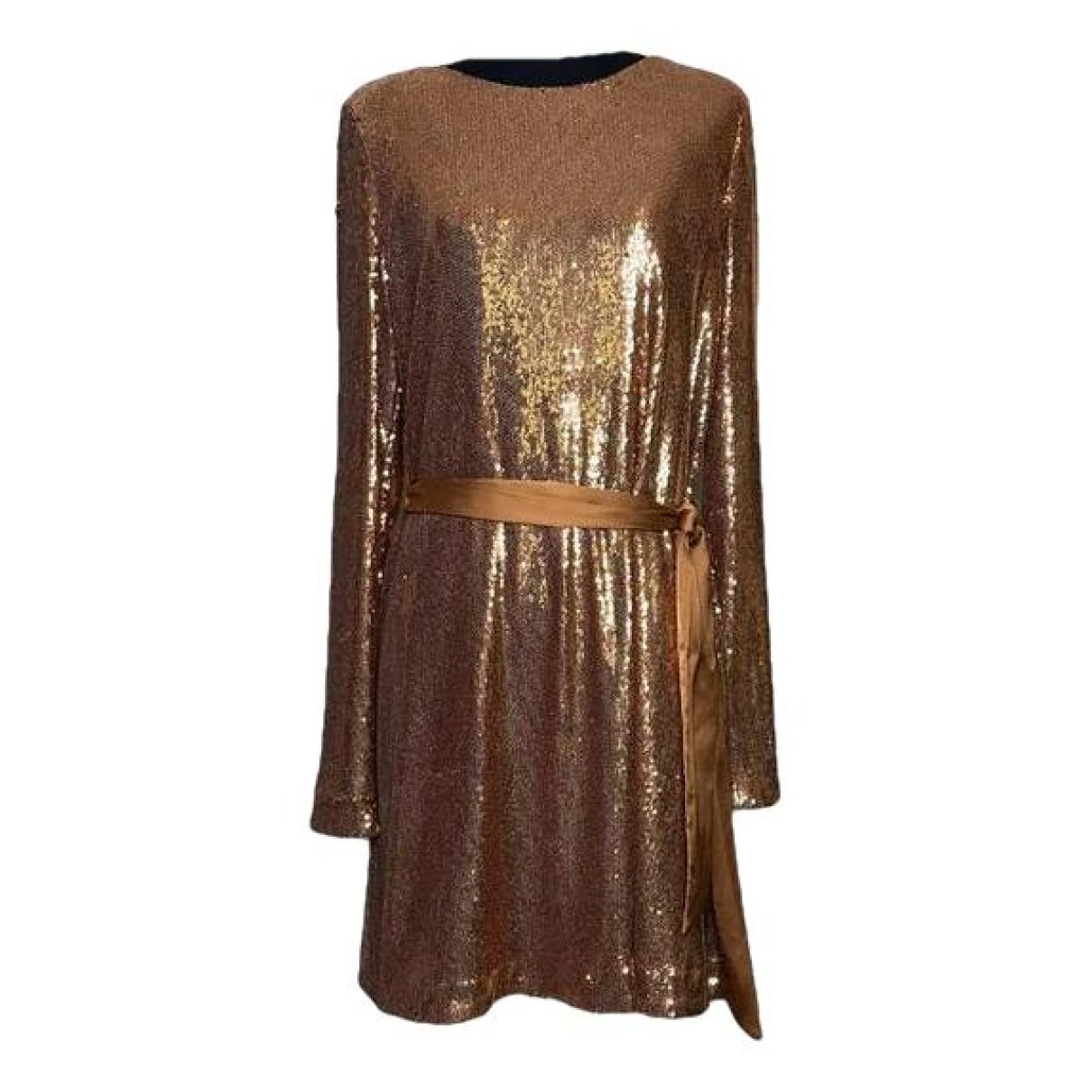 Pre-owned Ramy Brook Mini Dress In Gold