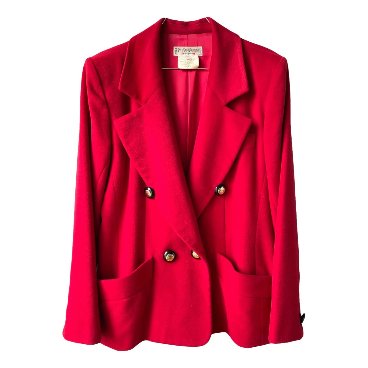 Pre-owned Saint Laurent Cashmere Blazer In Red