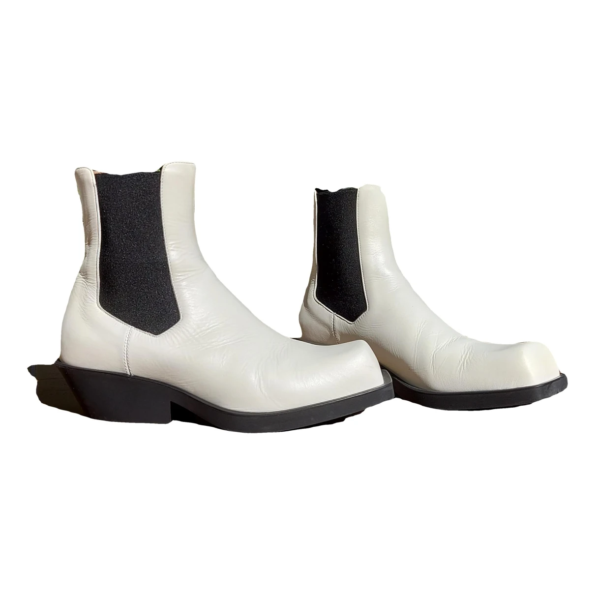 Pre-owned Marni Leather Boots In White