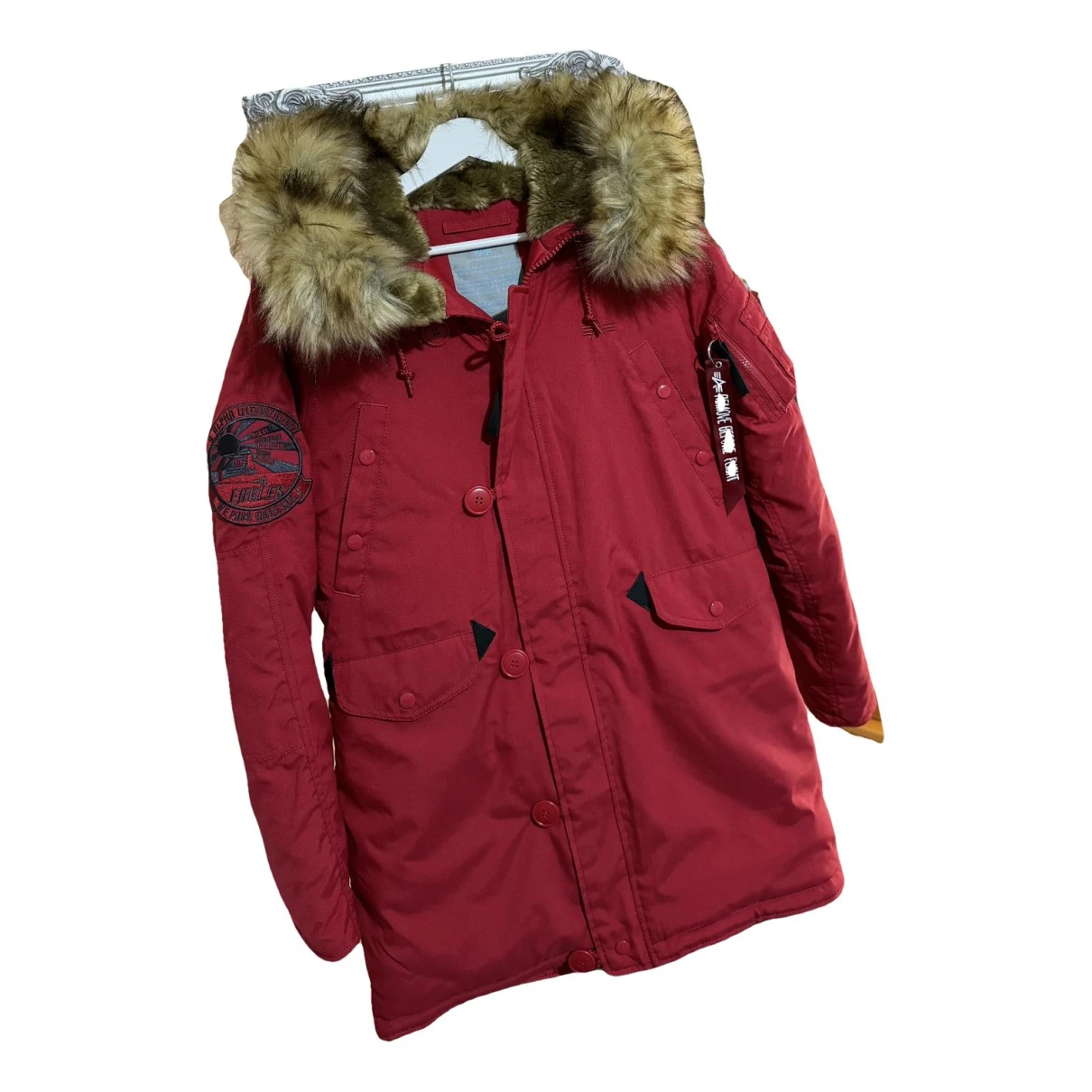 Pre-owned Alpha Industries Parka In Red