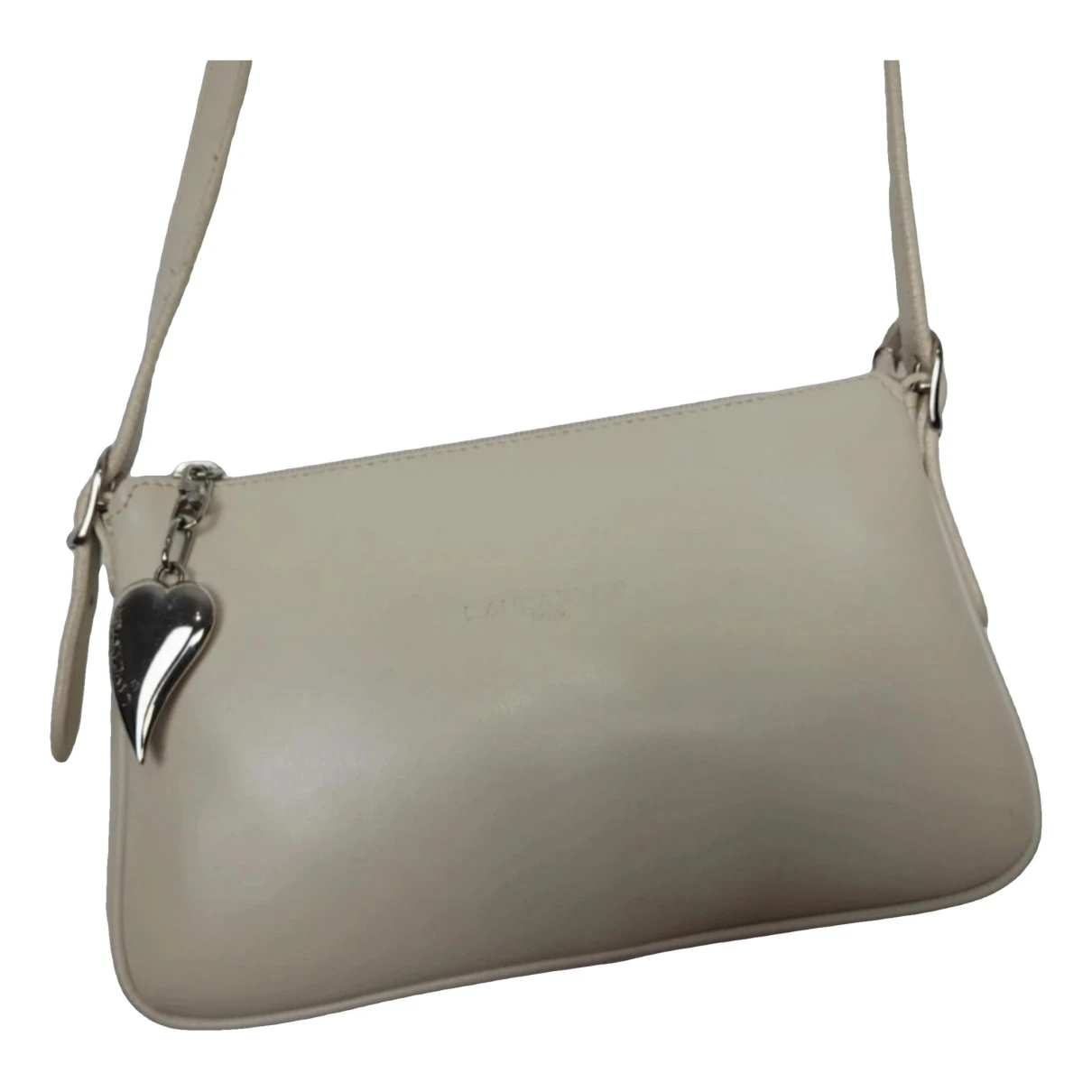 Pre-owned Lancaster Patent Leather Handbag In Beige