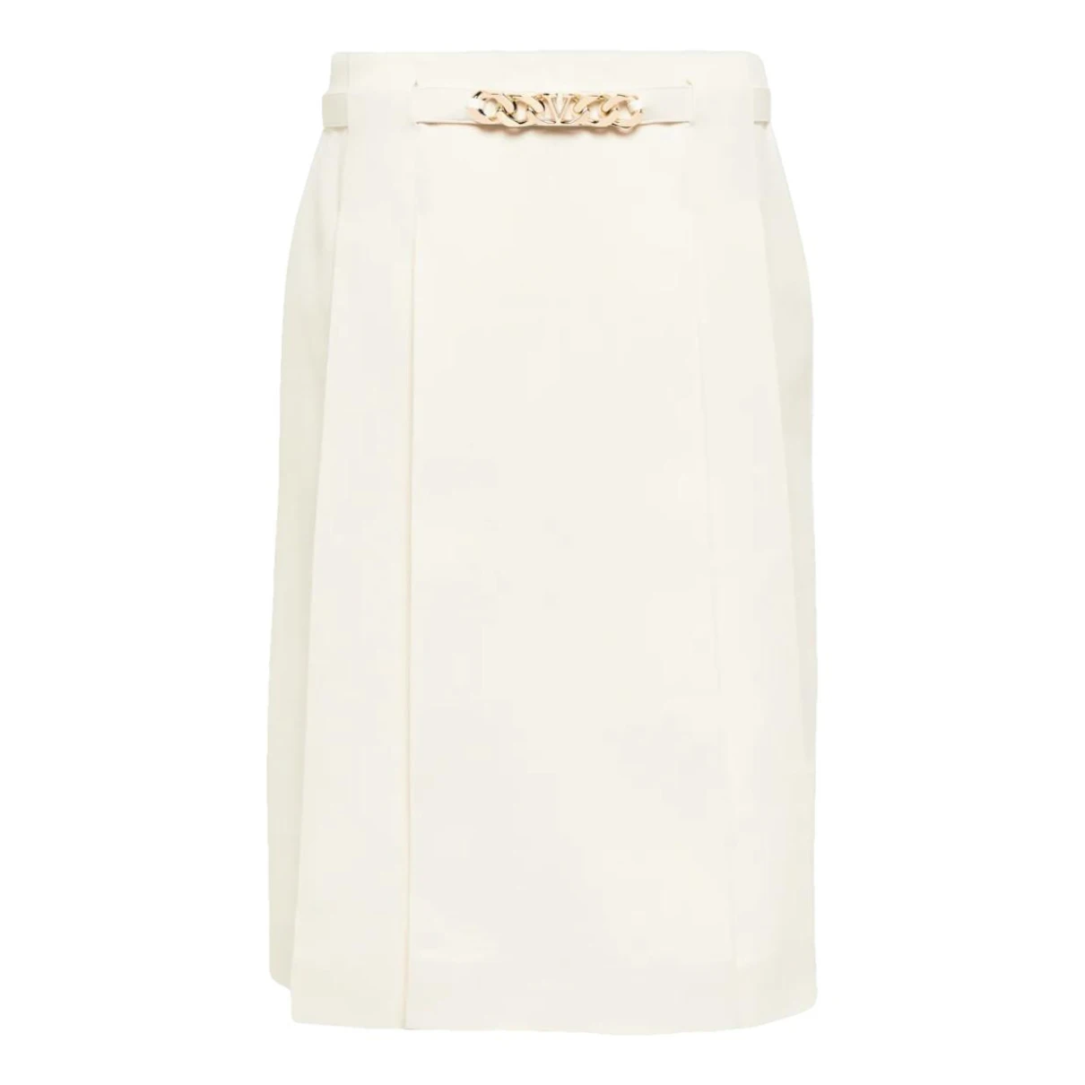 Pre-owned Valentino Vlogo Wool Skirt In Other
