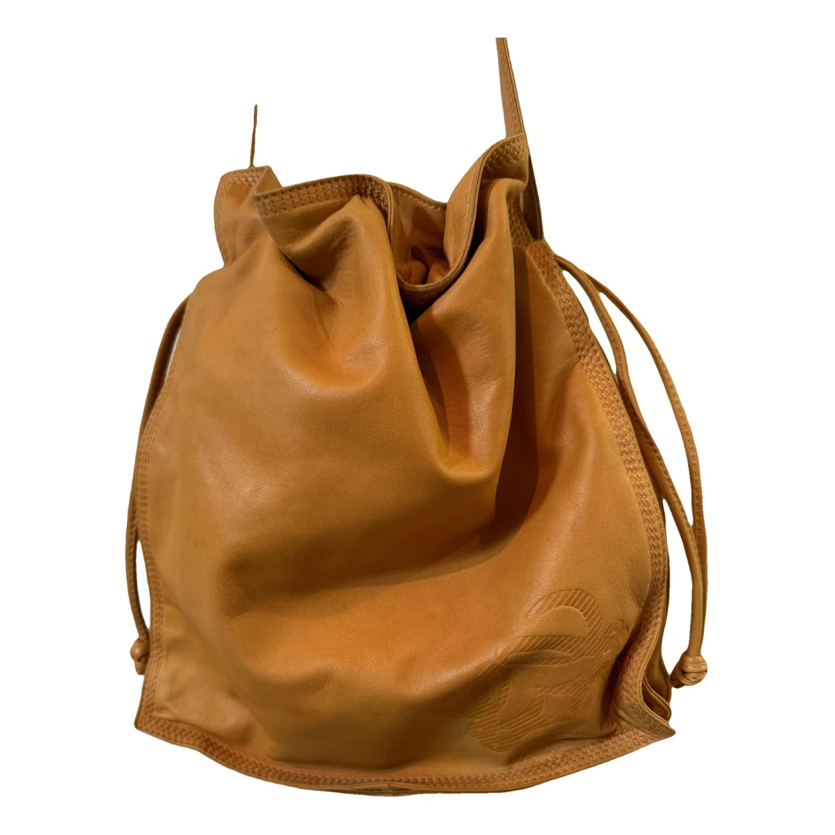 Pre-owned Loewe Flamenco Leather Handbag In Yellow