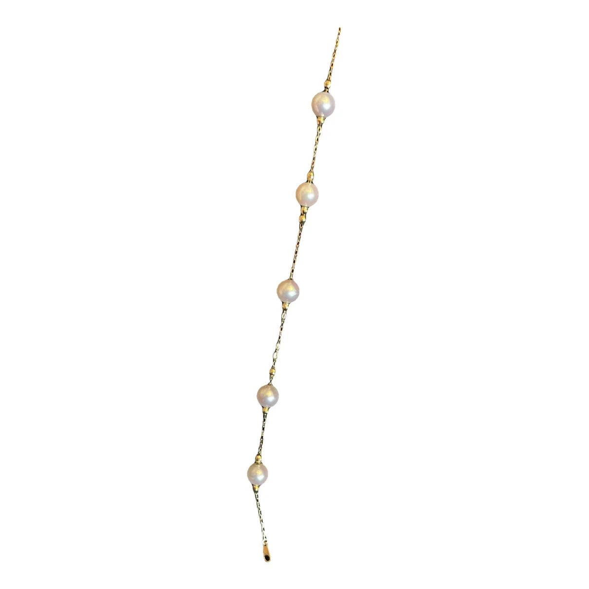 Pre-owned Timeless Pearly Yellow Gold Bracelet