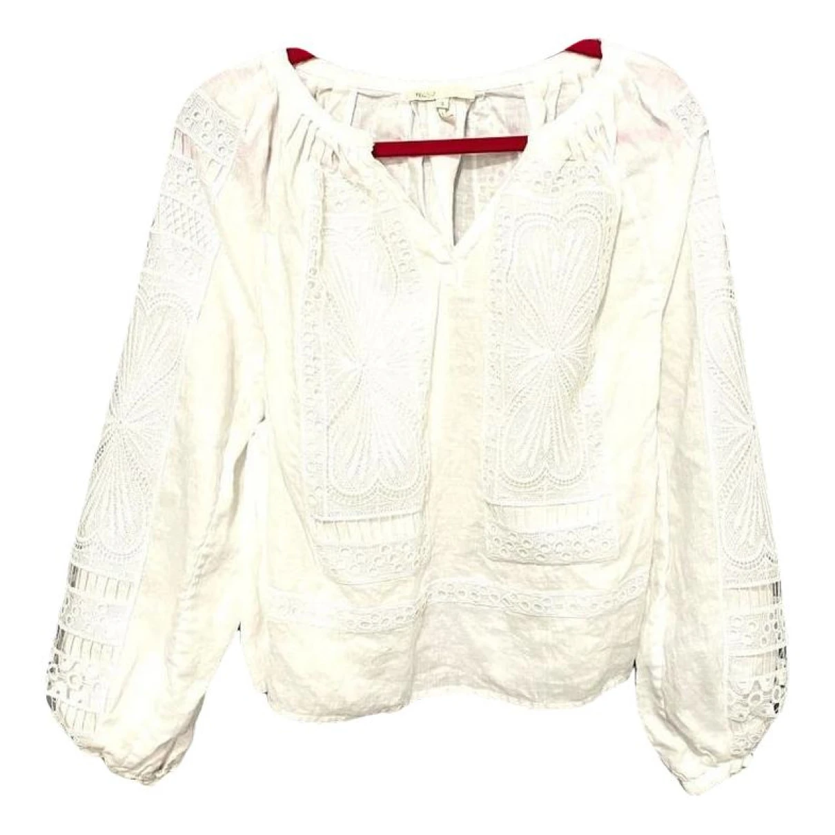 Pre-owned Maje Spring Summer 2019 Blouse In White