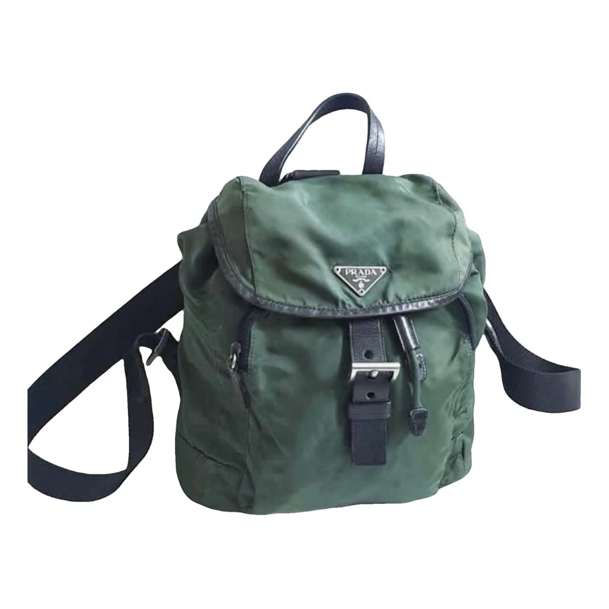 Pre-owned Prada Backpack In Green