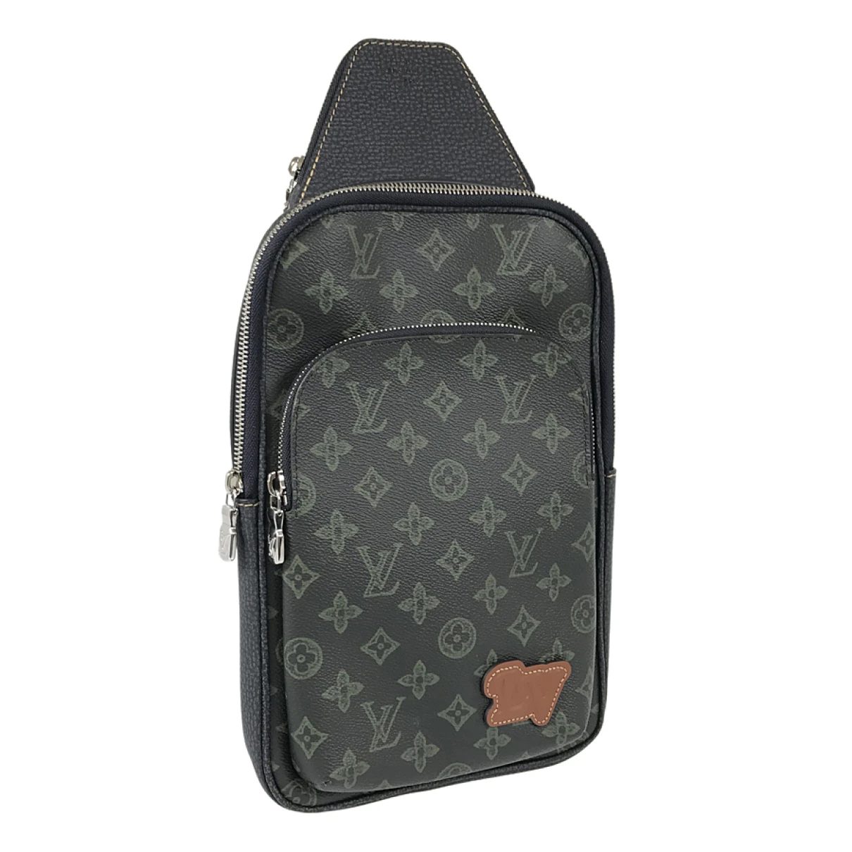 Pre-owned Louis Vuitton Cloth Belt Bag In Green