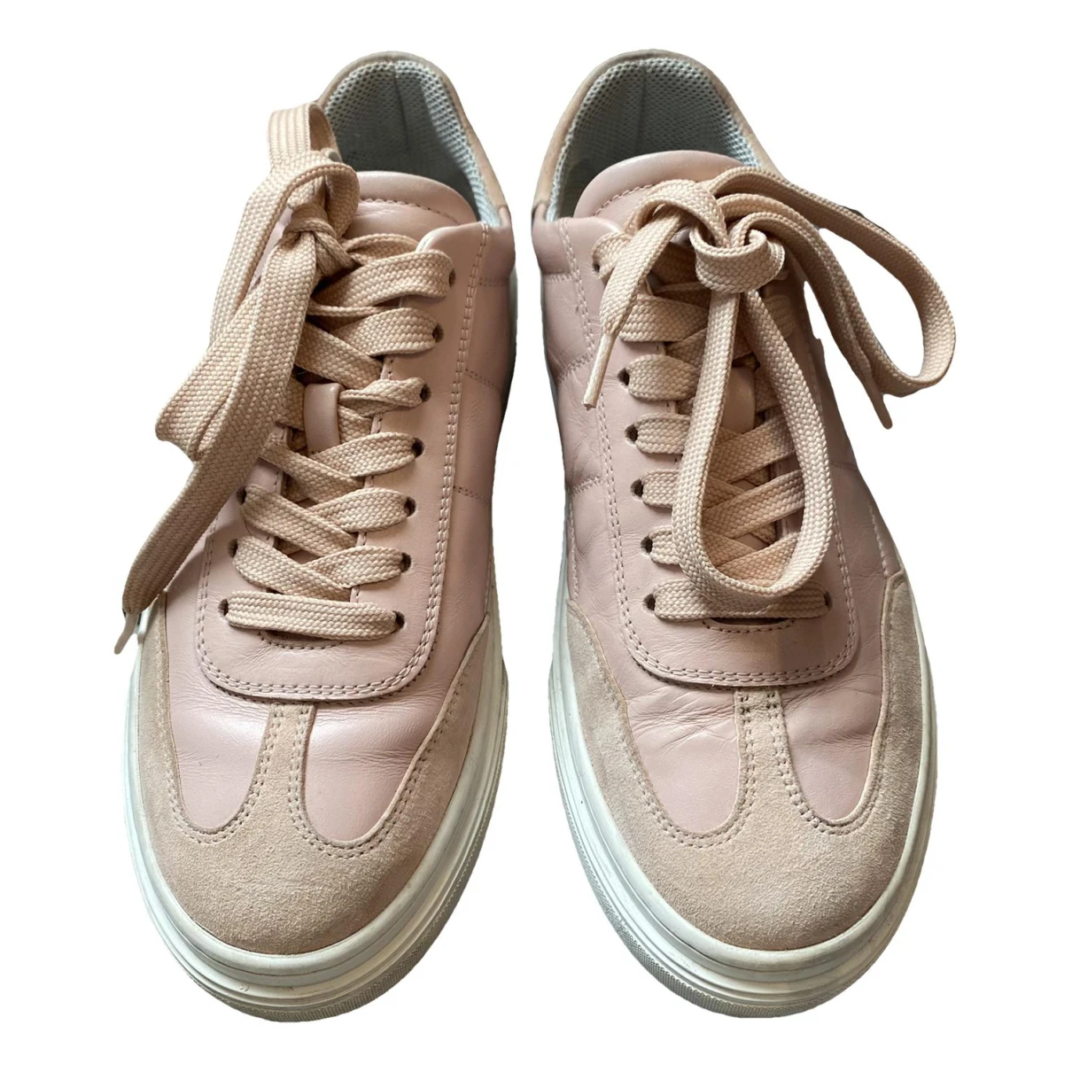 Pre-owned Hogan Leather Lace Ups In Pink