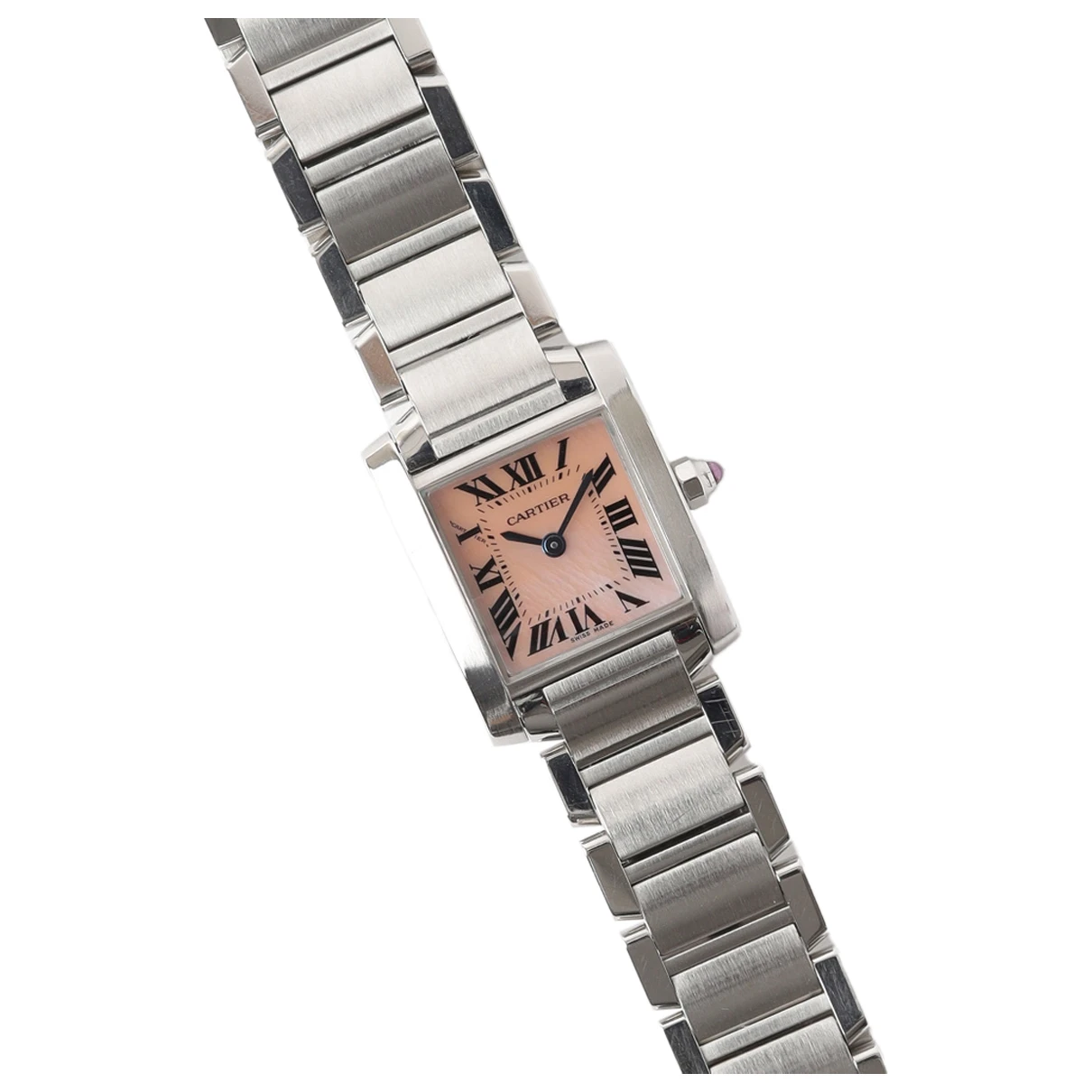 Pre-owned Cartier Tank Française Watch In Pink