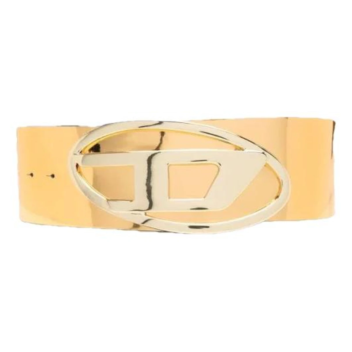 Pre-owned Diesel Leather Belt In Gold