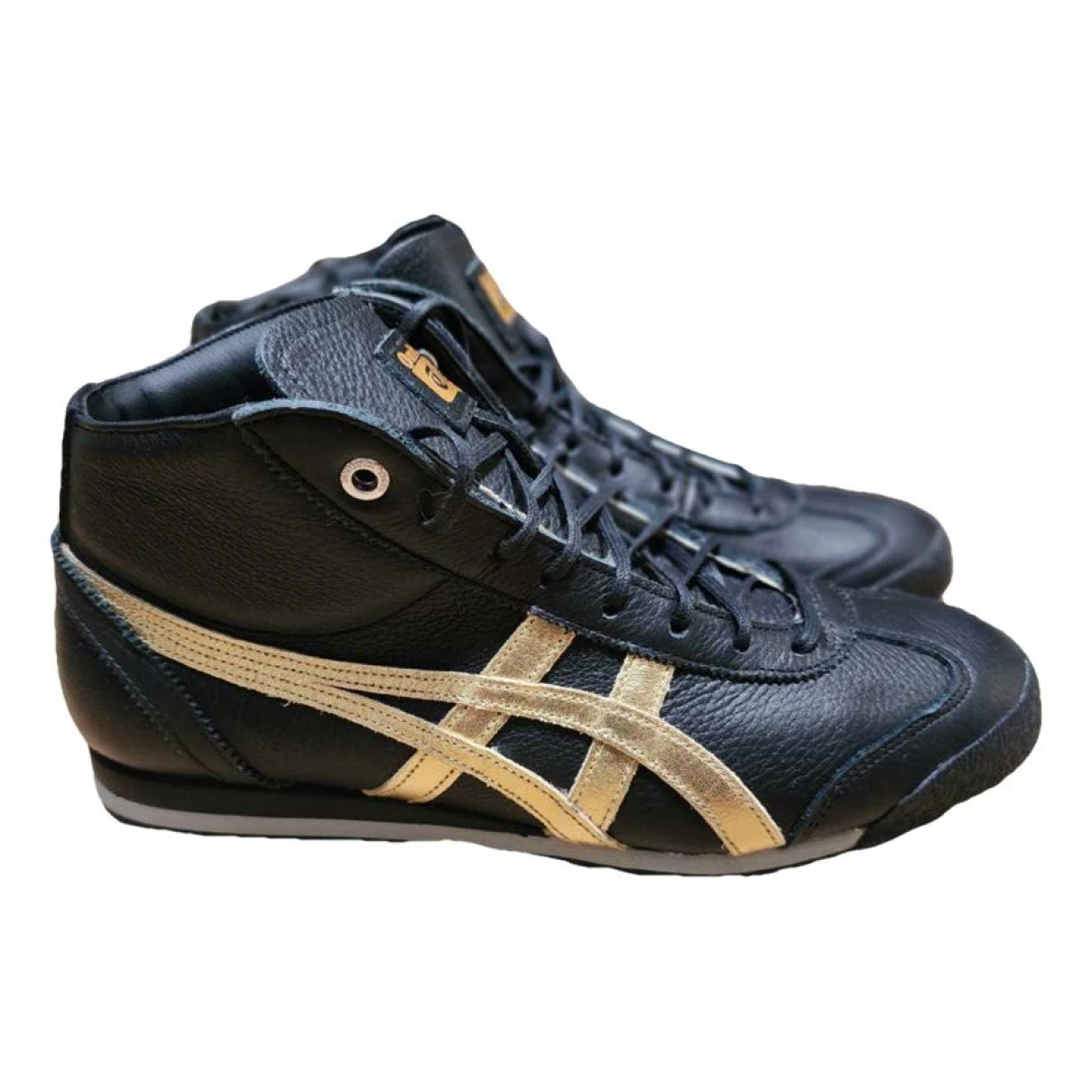 Pre-owned Onitsuka Tiger Leather Trainers In Gold