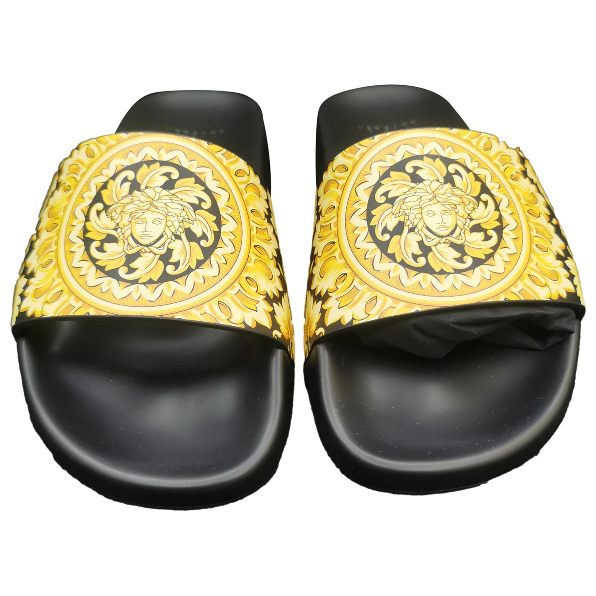 Pre-owned Versace Mules In Gold