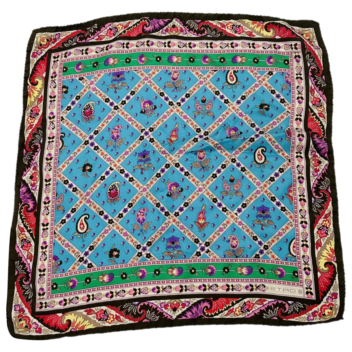 Pre-owned Etro Silk Handkerchief In Multicolour
