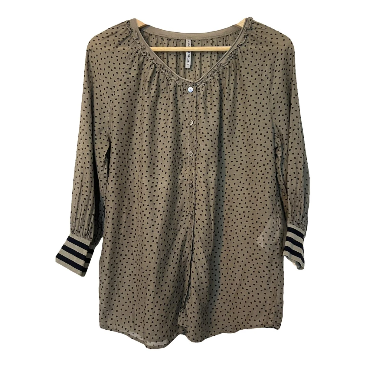 Pre-owned Marc Cain Blouse In Khaki