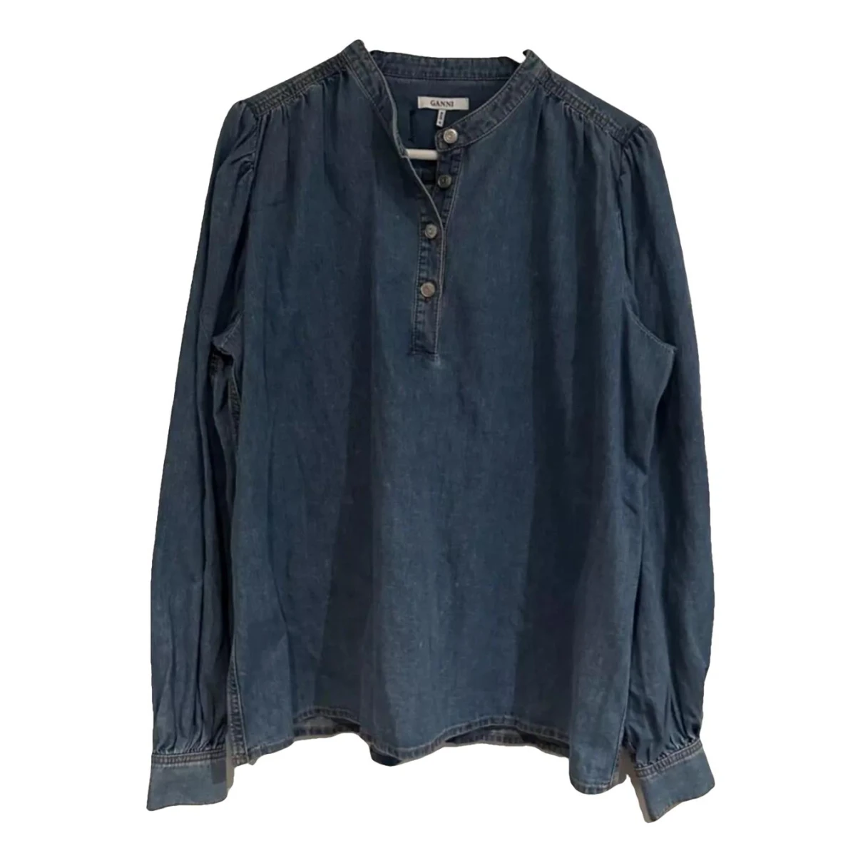 Pre-owned Ganni Shirt In Blue