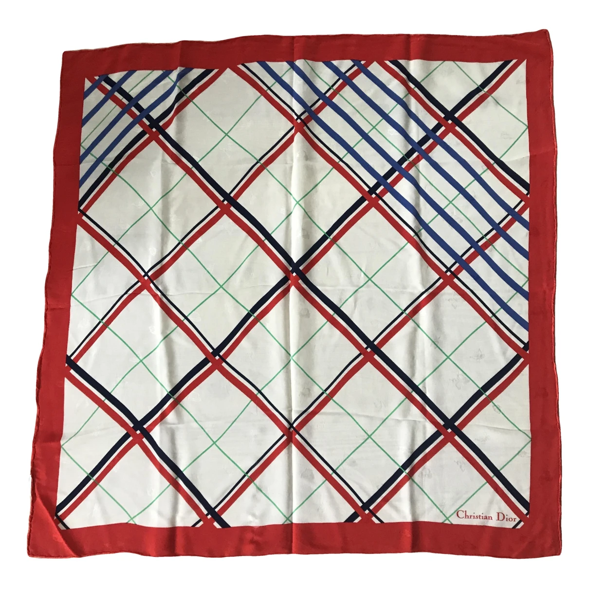 Pre-owned Dior Silk Scarf In Red