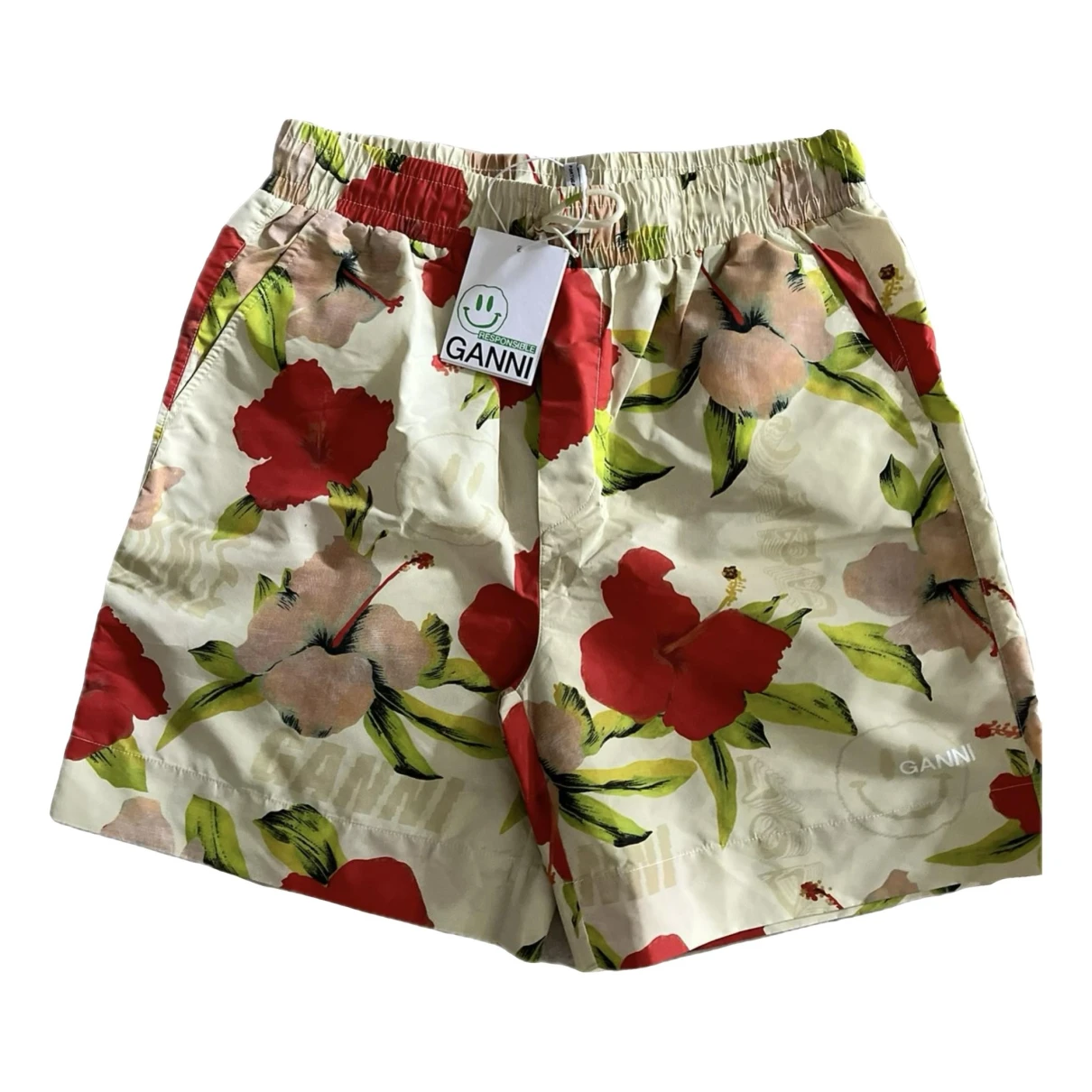 Pre-owned Ganni Shorts In Multicolour